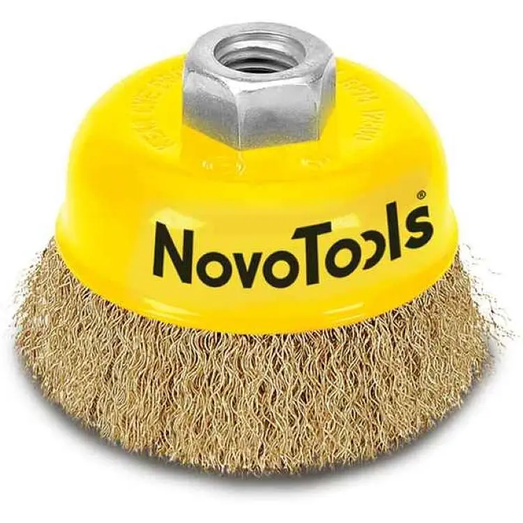 Щітка NovoTools чашоподібна 75мм торцева гофр. лат. дріт