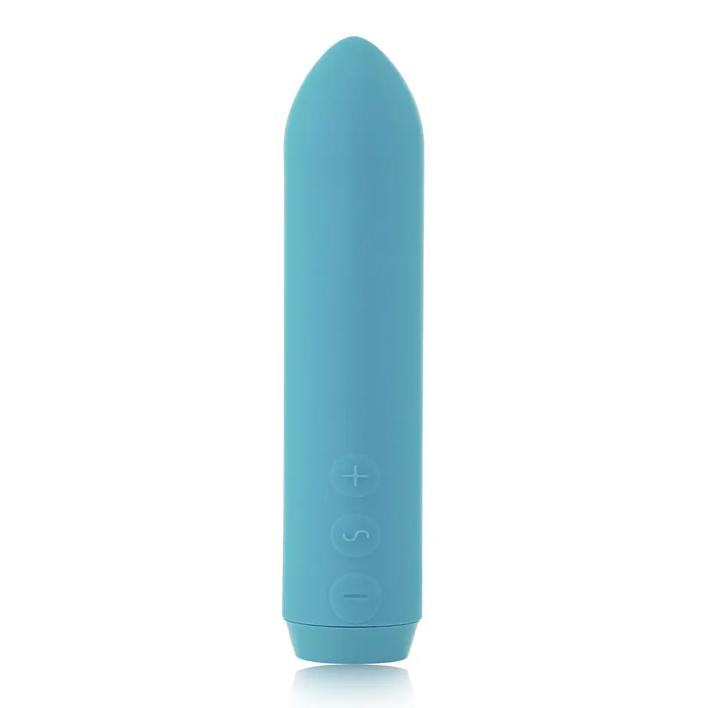 Мінівібратор Je Joue - Classic Bullet Vibrator Teal з глибокою вібрацією і фіксацією на палець + подарунок косметичка - фото 2