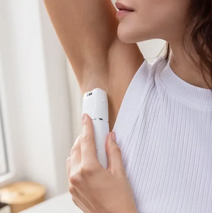 Panasonic Епілятор пінцетний, акумуляторний , пінцет.-60, волог.+сух., насадок-5, футляр, рожевий-білий - фото 5