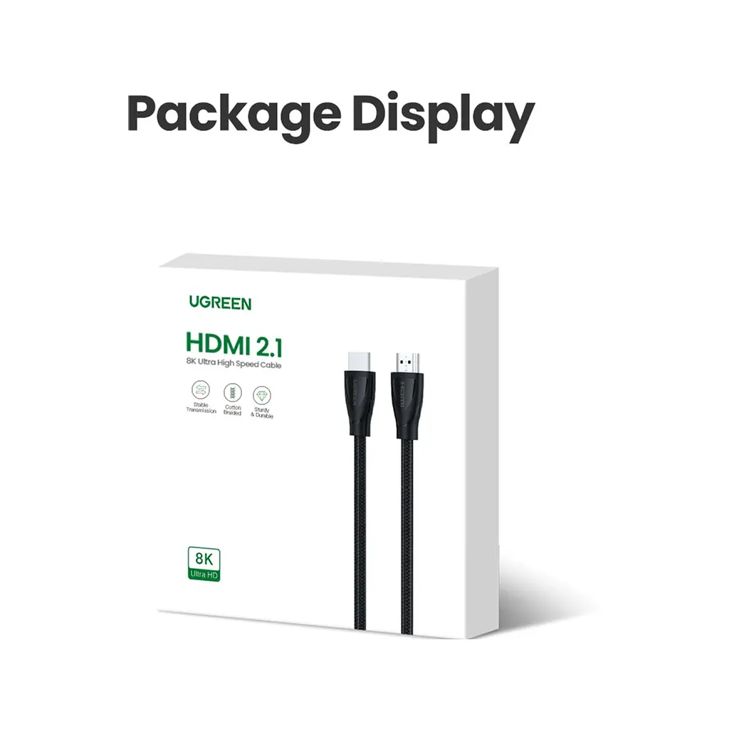 Кабель мультимедійний HDMI M to HDMI M 1.0m V2.1 Ugreen (80401) - фото 5