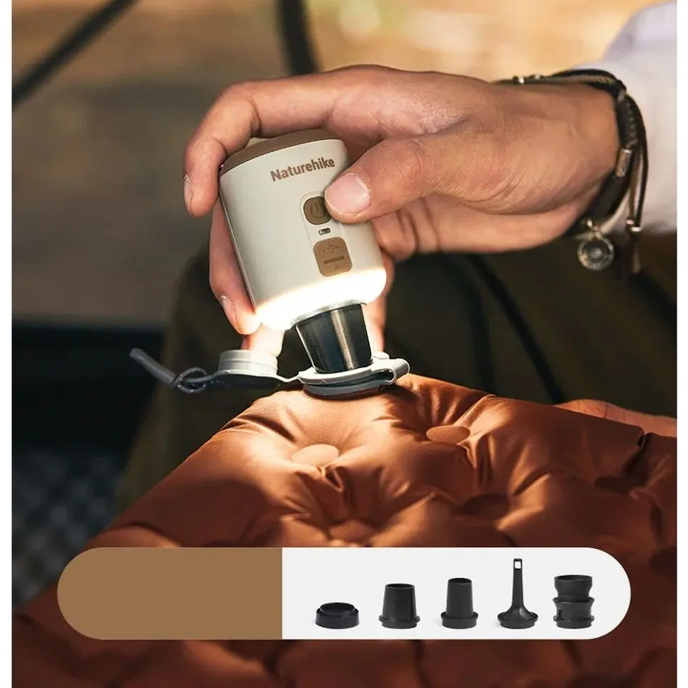 Міні насос - нічник - вентилятор Naturehike CNK2300DQ022 бежевий - фото 10