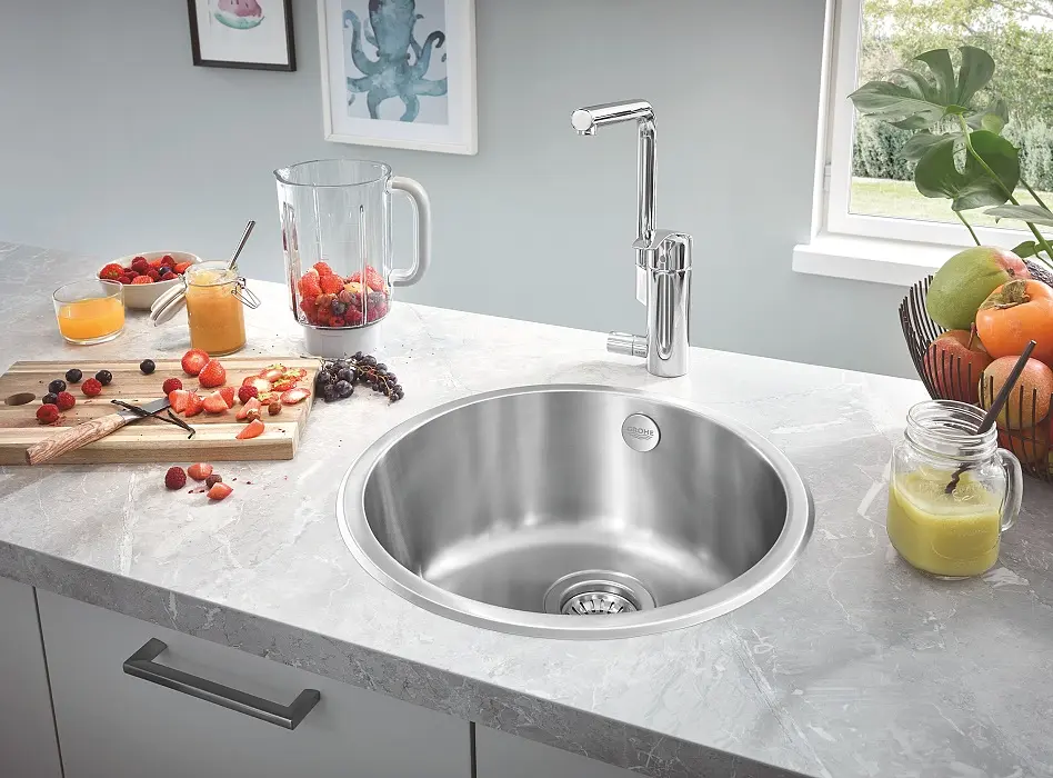 Кухонна мийка Grohe D 440 мм кругла, матова 31720SD0, Нержавіюча сталь - фото 3