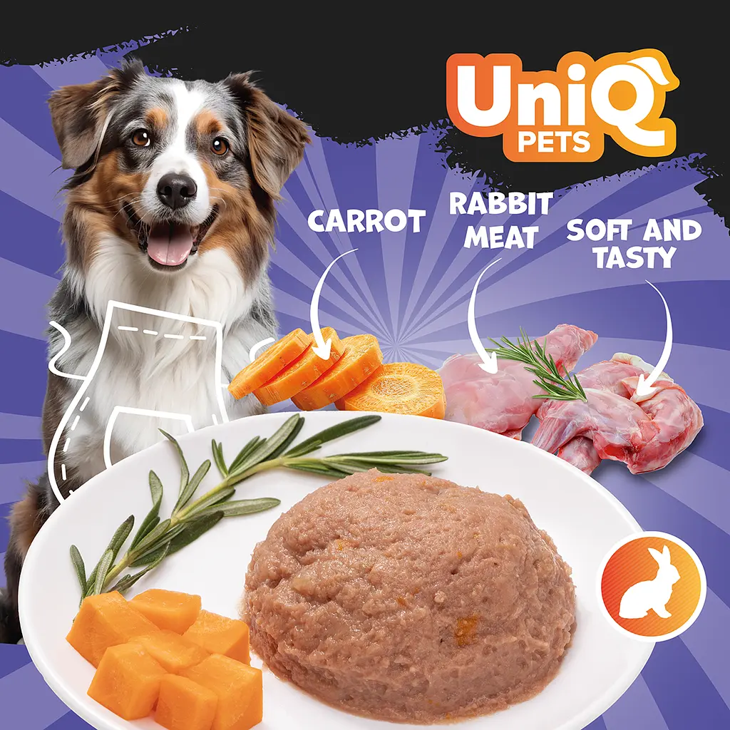 Консерви для собак UNIQ PETS DOG WET FOOD ROYAL RABBIT із кроликом, 375 г - фото 4