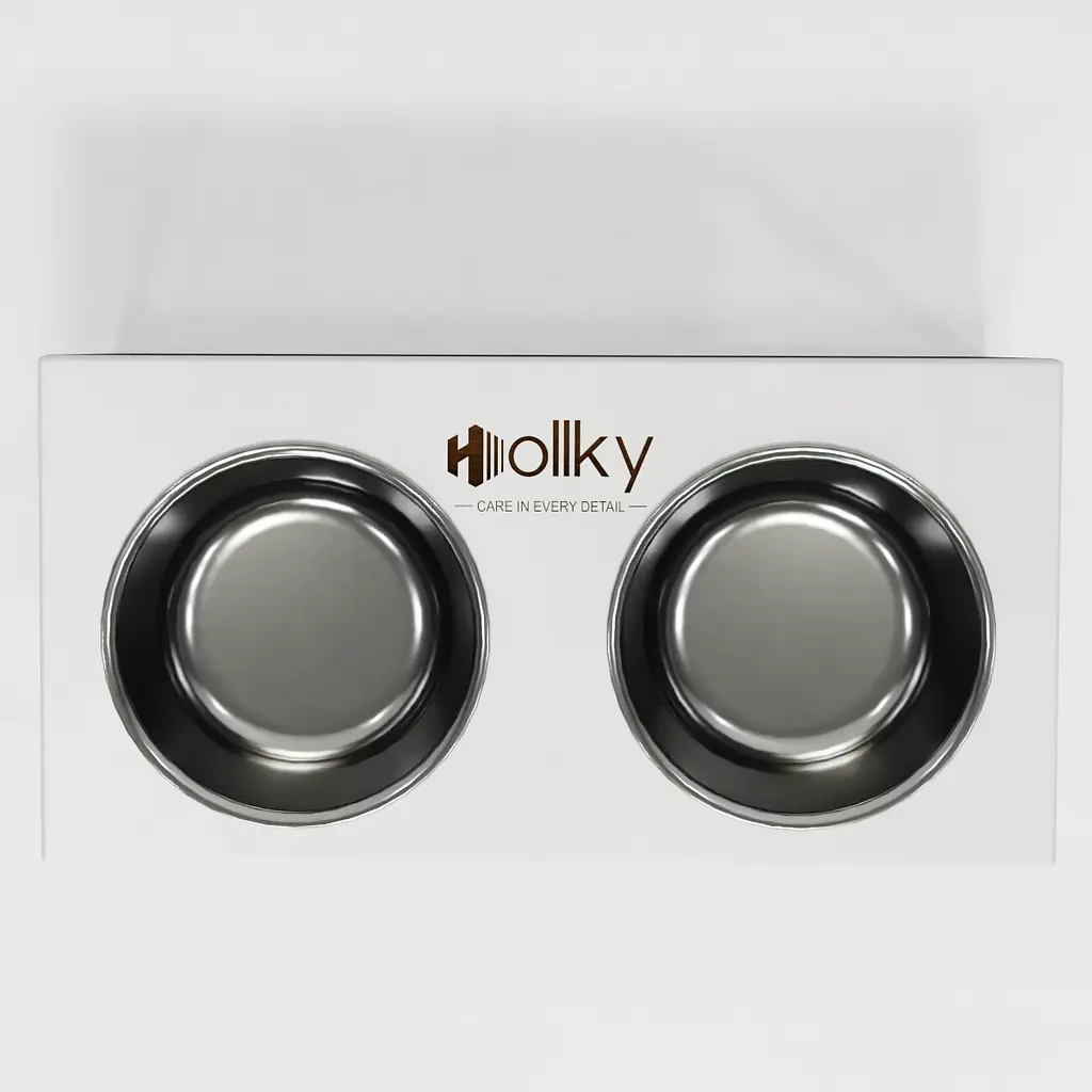 Hollky Base L — миски на підставці для середніх і великих собак (2 × 0,95 л, висота 20 см) - фото 4