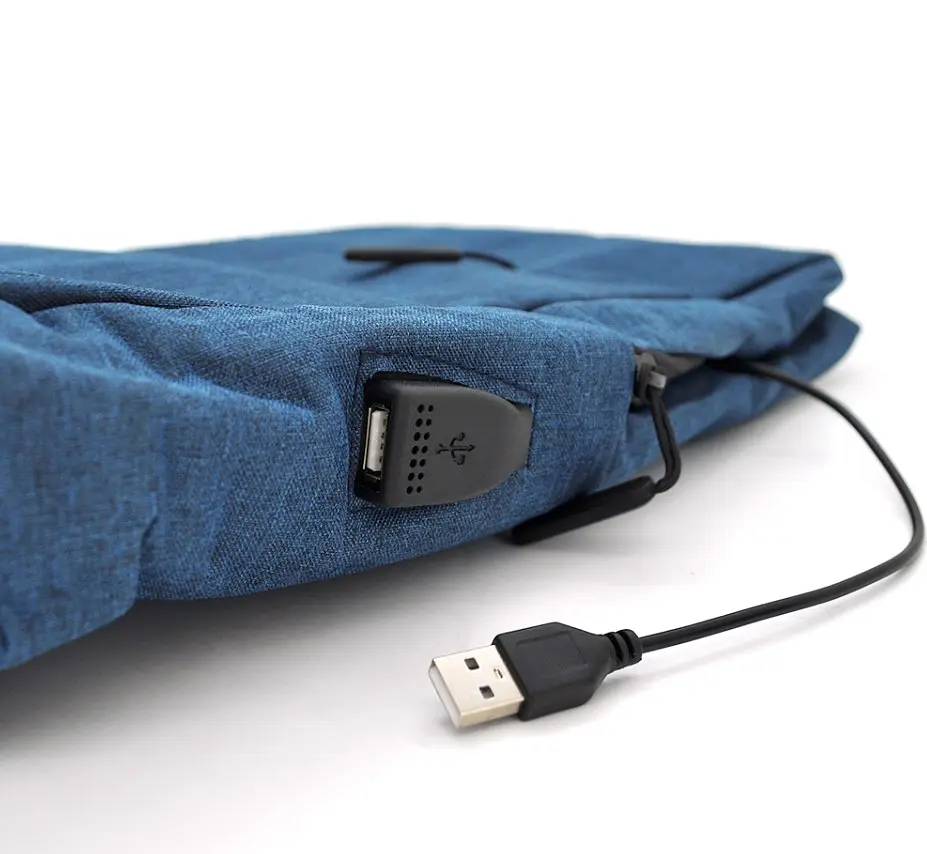 Рюкзак для ноутбука Voltronic T2 15.6, нейлон, вихід під USB-кабель, синій - фото 2