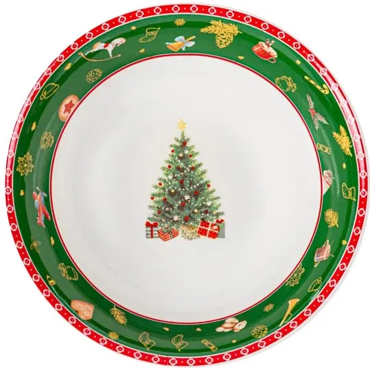 Салатник Lefard Christmas Delight, 16 см, білий із зеленим (985-149) - фото 2