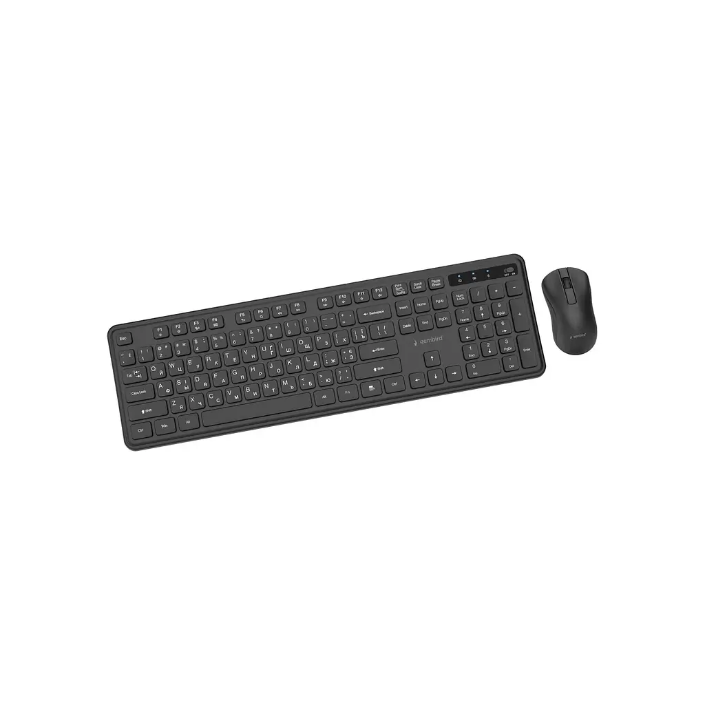 Комплект Gembird Slim Pro Business Wireless Black (KBS-WPS-01-CYRL) - фото 2