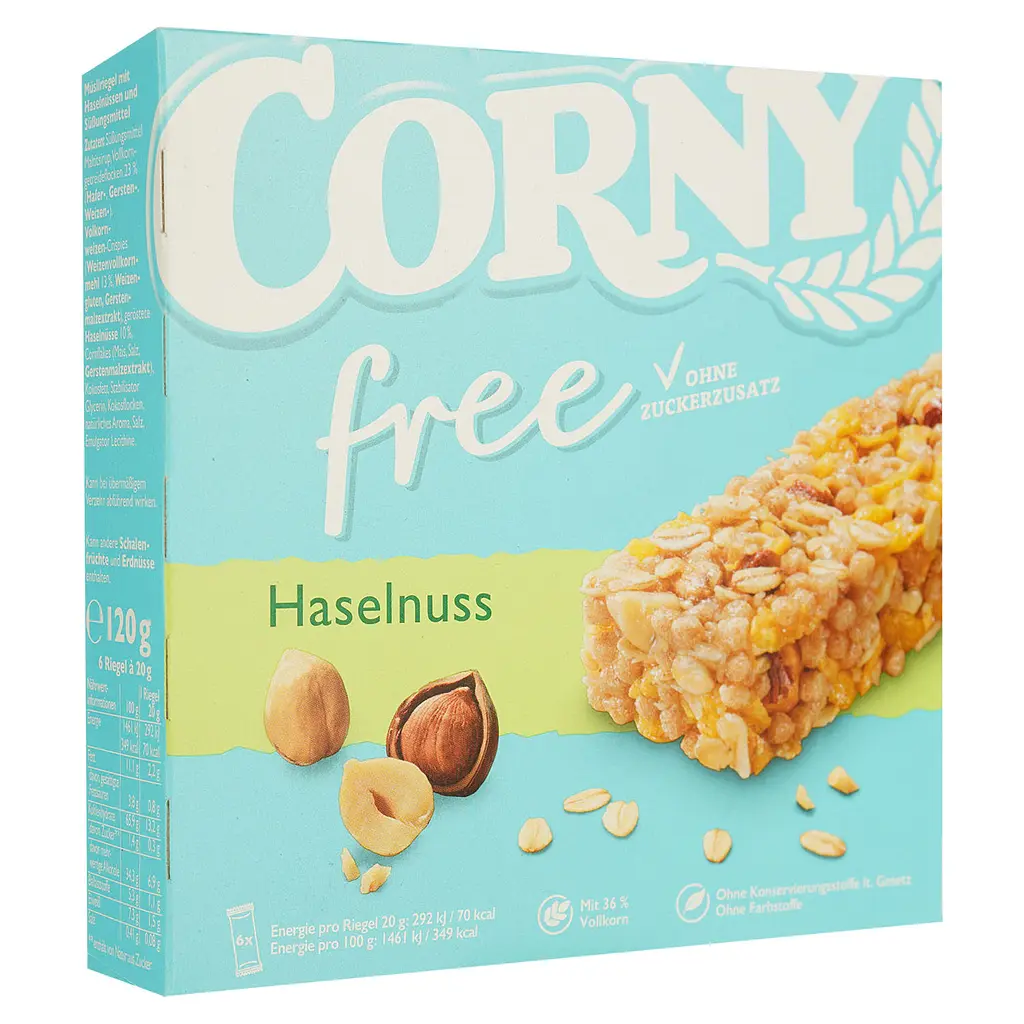 Батончик Corny злаковый без сахара с орехами 120 г - фото 2