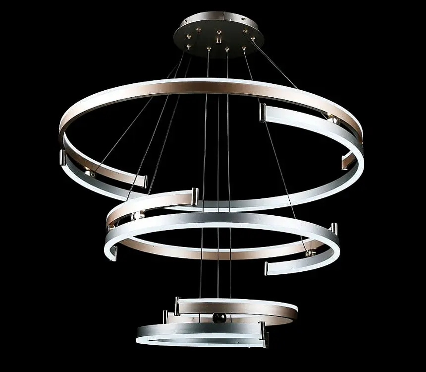 Люстра стельова LED Splendid Ray L8503/800+600+400/3, 6 ламп, 50-150 см, діаметр 80 см, сучасний стиль для дому - фото 2