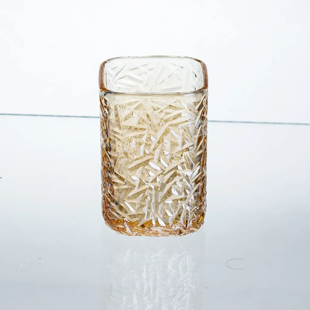 Набір склянок для напоїв Yiwu Matrix Glass 12 штук по 195 мл коричневий для лимонадів соку води коктейлів склянки скляні HP-17-44 - фото 3