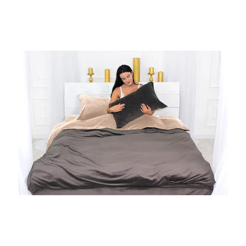Постільна білизна MirSon Велюр Winter Frost 28-0004 + 28-0003 Kohleria Velvet 2х160х220 (2200004008660) - фото 2