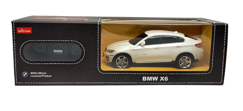 Машинка на управлении BMW X6 1:24 Rastar 31700 белый - фото 5