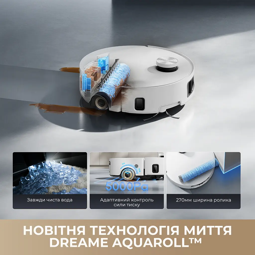 Робот-пилосос миючий Dreame Aqua 10 Roller Black - фото 6