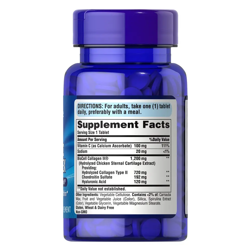 Колаген Puritan's Pride Collagen Hyaluronic Acid Complex, 30 таблеток з гіалуроновою кислотою - фото 2