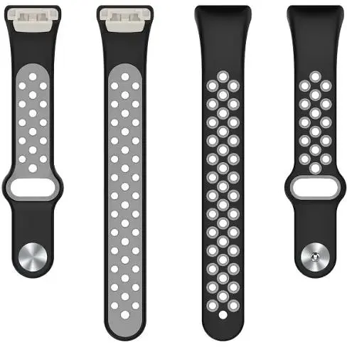 Ремінець DK Silicone Sport Band Nike для Honor Band 6 / 7 (012812) (black / grey) - фото 2