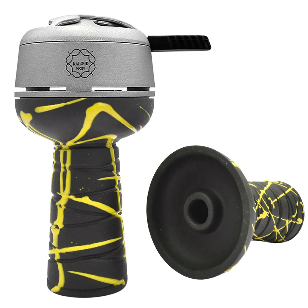 Чаша для кальяну Gusto Bowls Classic Phunnel BLACK Glaze жовтий - фото 2