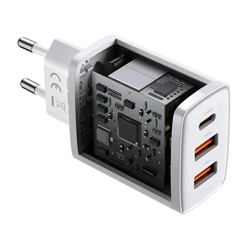 Мережевий зарядний пристрій Baseus Compact Quick Charger 2U+C 30W White [CCXJ-E02] [73374] - фото 5