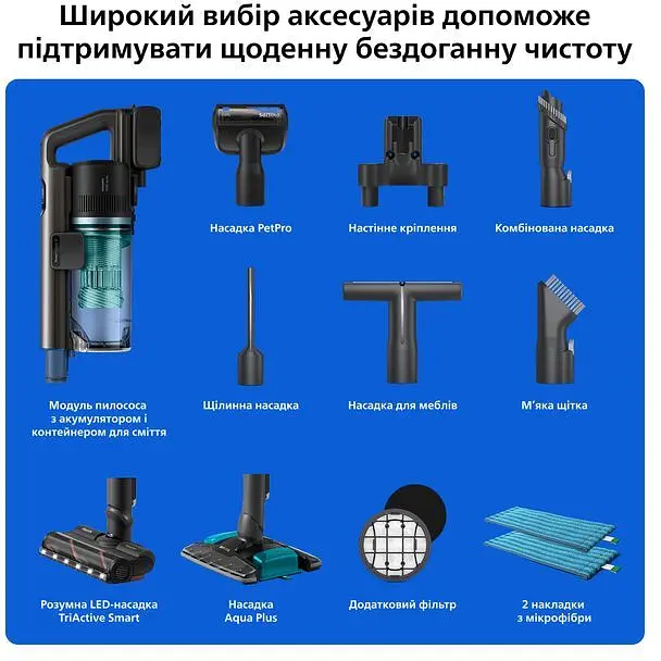 Пилосос акумуляторний Philips XC8157/01 - фото 6
