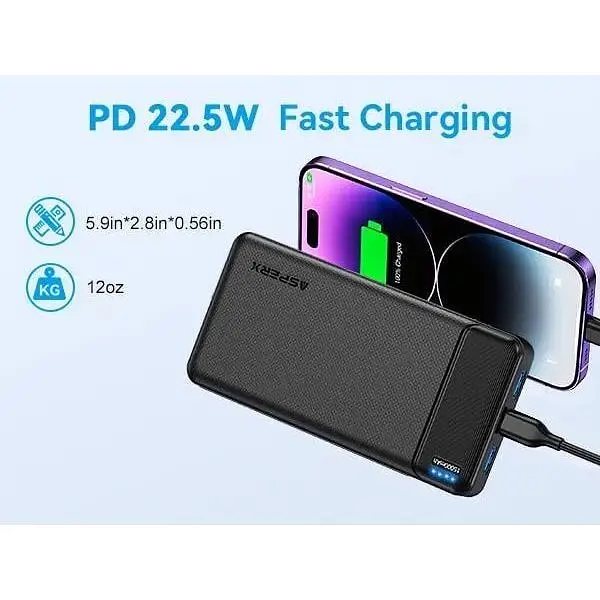 Портативний зарядний пристрій AsperX 15000mAh 22,5W - фото 2
