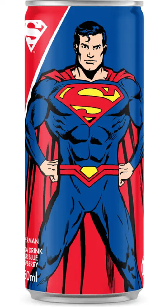 Газований напій Superman Drink Raspberry Blueberry 250 мл
