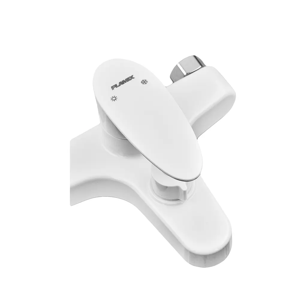 Смеситель для ванны Plamix Cezar-009 Euro SET white PM0692 Белый - фото 5