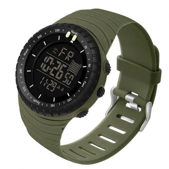 Водостійкий тактичний кварцовий годинник Sanda Bike Green - фото 2