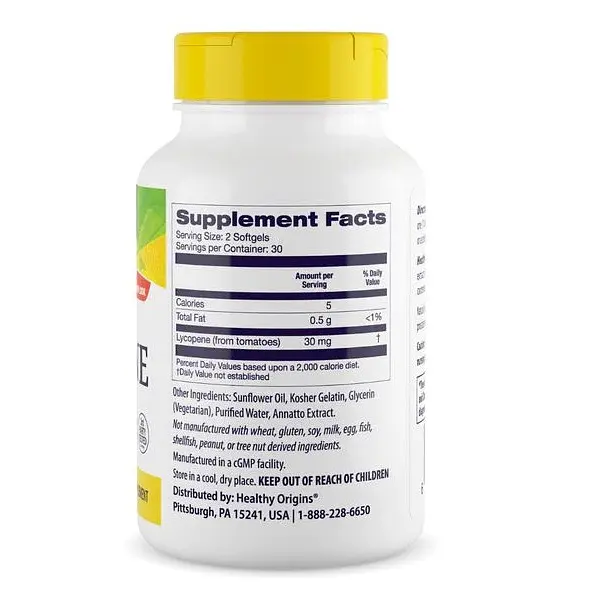 Лікопін Healthy Origins Lycopene 15 mg, 60 капсул - фото 2