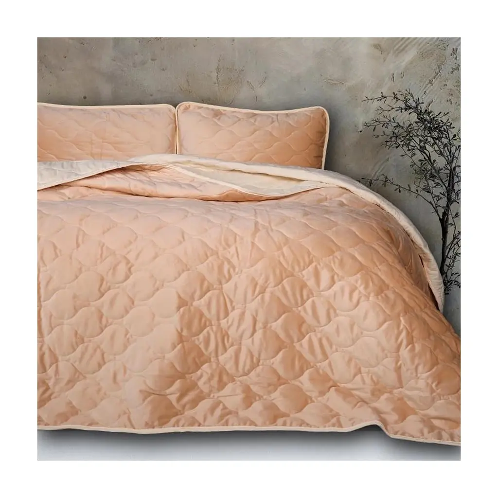 Покривало MirSon №5050 Velor charm Beige 180х210 см (2200008376789) - фото 6