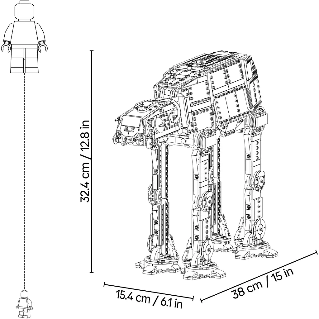 Конструктор LEGO Star Wars Осколок Імперії AT-AT™ з INT-4 1453 ел. (75454) - фото 14