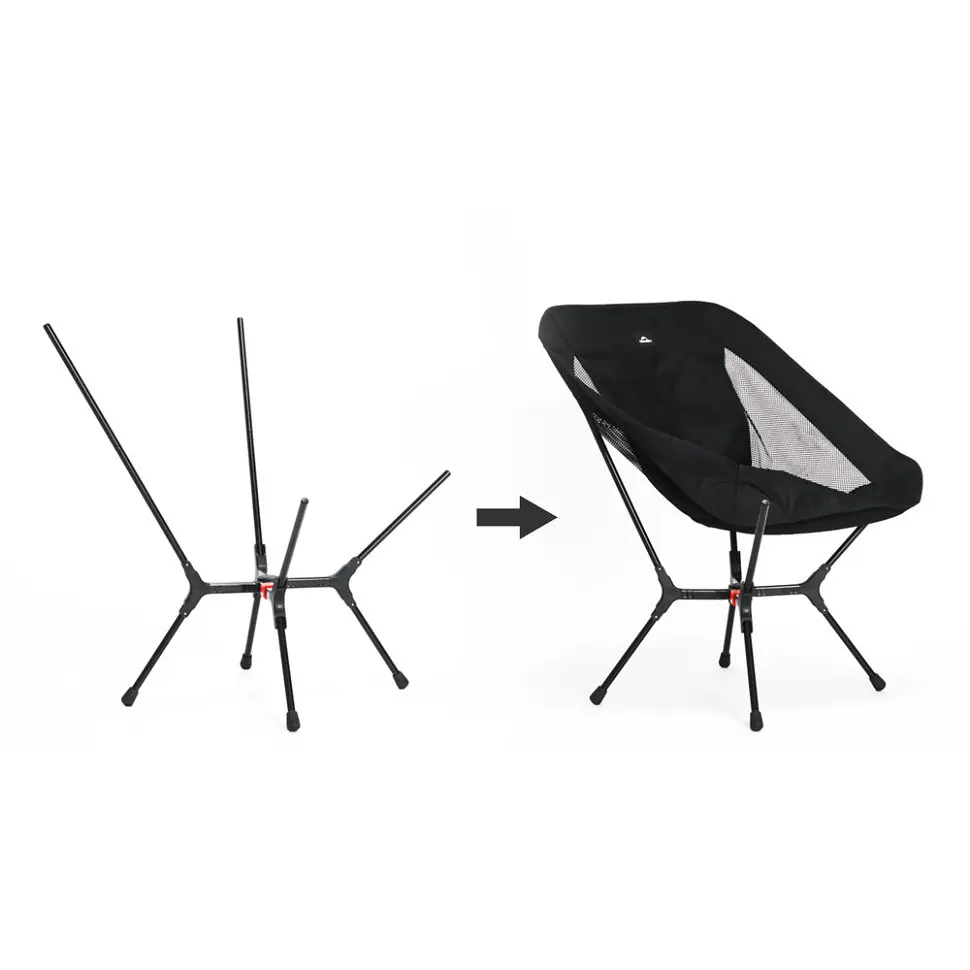 Стілець складаний ультралегкий Naturehike CNK2550JJ013 Yamami YL01, розмір М, алюміній, оливковий - фото 8