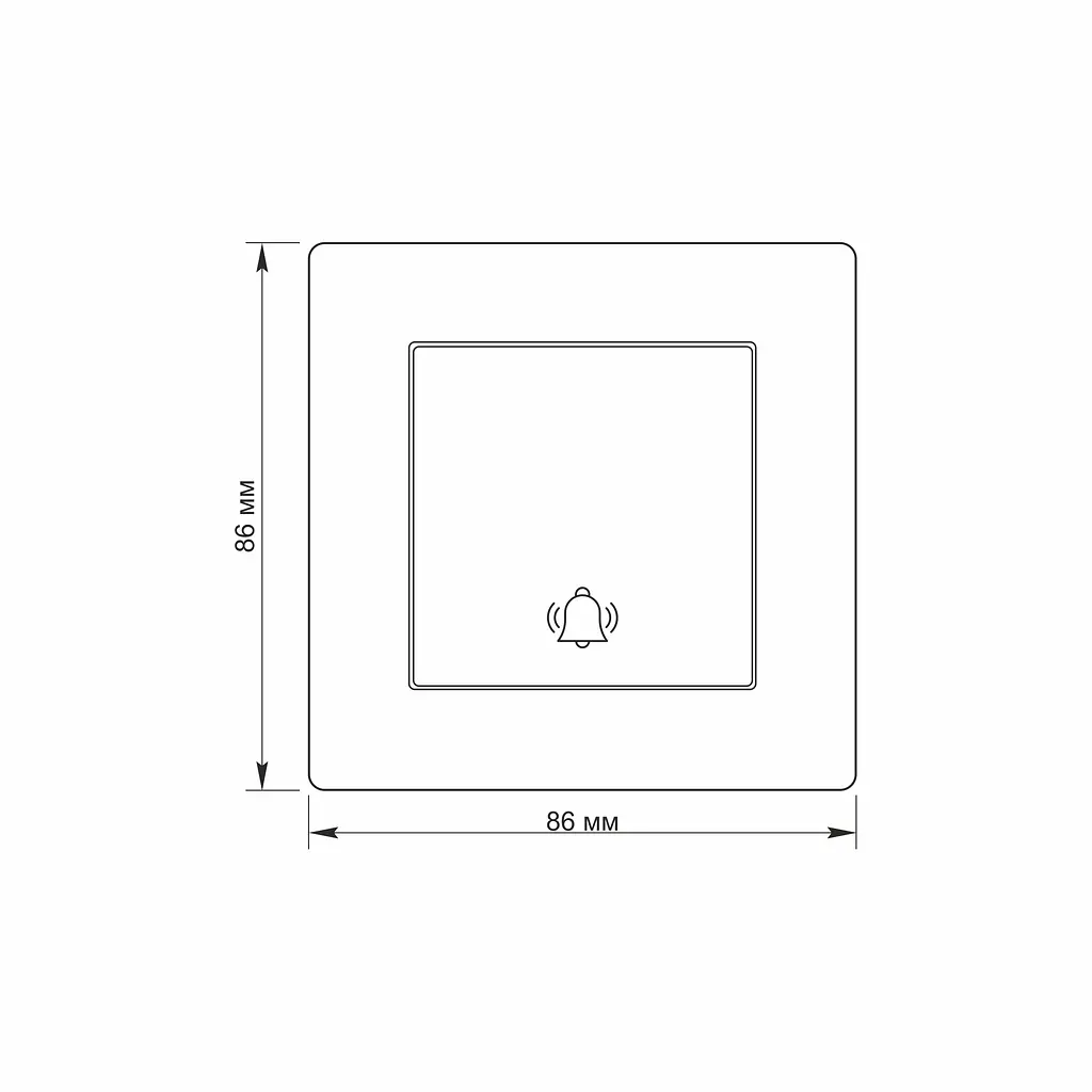 Кнопка звонка Titanum Standard белая (TF-ST-DB1-W) - фото 4