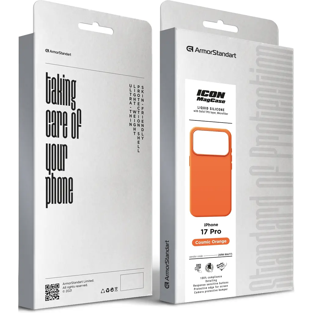 Чохол до мобільного телефона Armorstandart ICON2 MagCase Apple iPhone 17 Pro Cosmic Orange (ARM86677) - фото 2