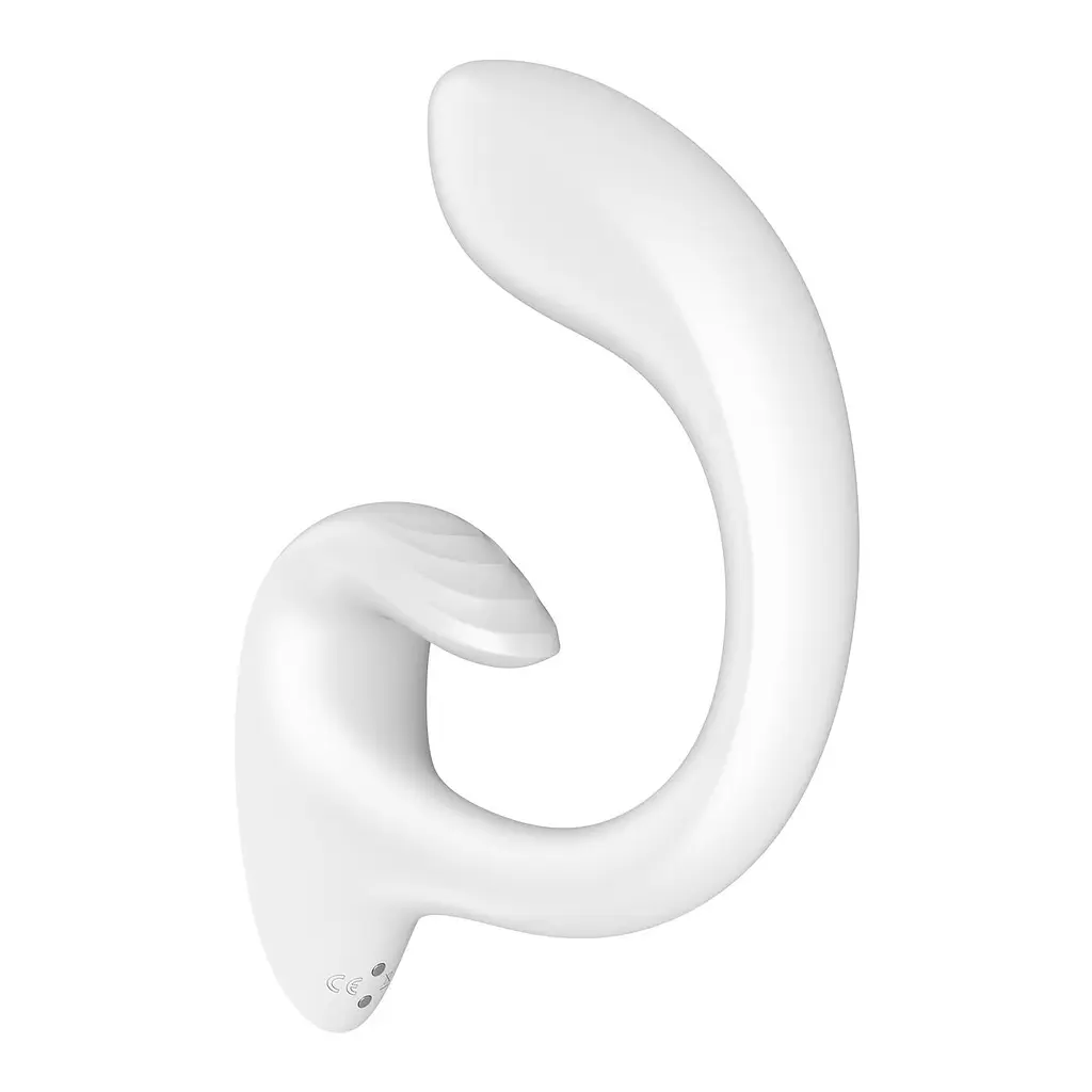 Вагінально-кліторальний вібратор Satisfyer G for Goddess 1 White, 2 мотори - фото 3
