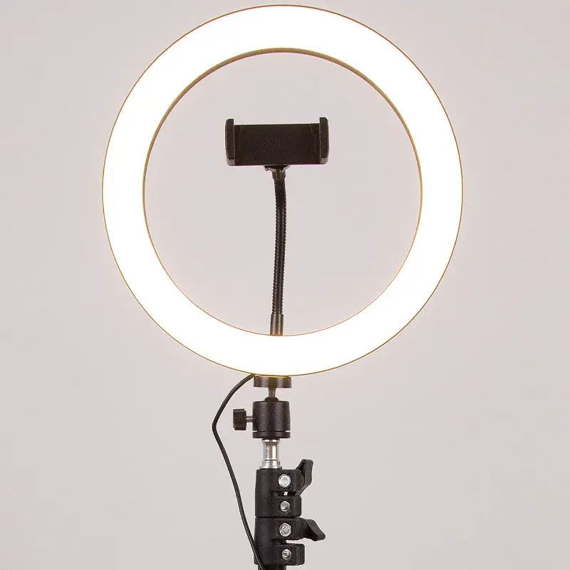 Кільцева світлодіодна LED лампа Flat Ring 10" + tripod 2.1m Black - фото 8