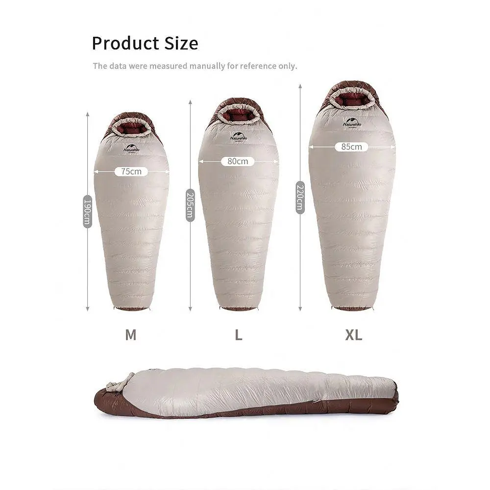 Спальный мешок с натуральным пухом Naturehike Snowbird NH20YD001 (размер L) 720 г Коричневый - фото 5