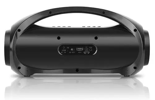Колонка портативна 2.0 REAL-EL X-713 Black, 2x6 Вт, пластиковий корпус, Bluetooth, MicroSD / USB, FM-приймач, живлення від акумулятора, 1800 мА*ч, керування сверху - фото 4
