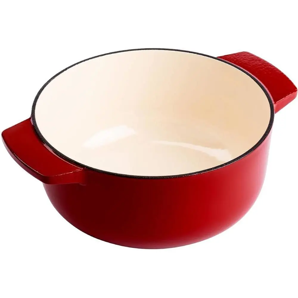 Каструля KitchenAid Cast Iron чавунна з кришкою 26 см 5.2 л червона (CC006060-001) - фото 4
