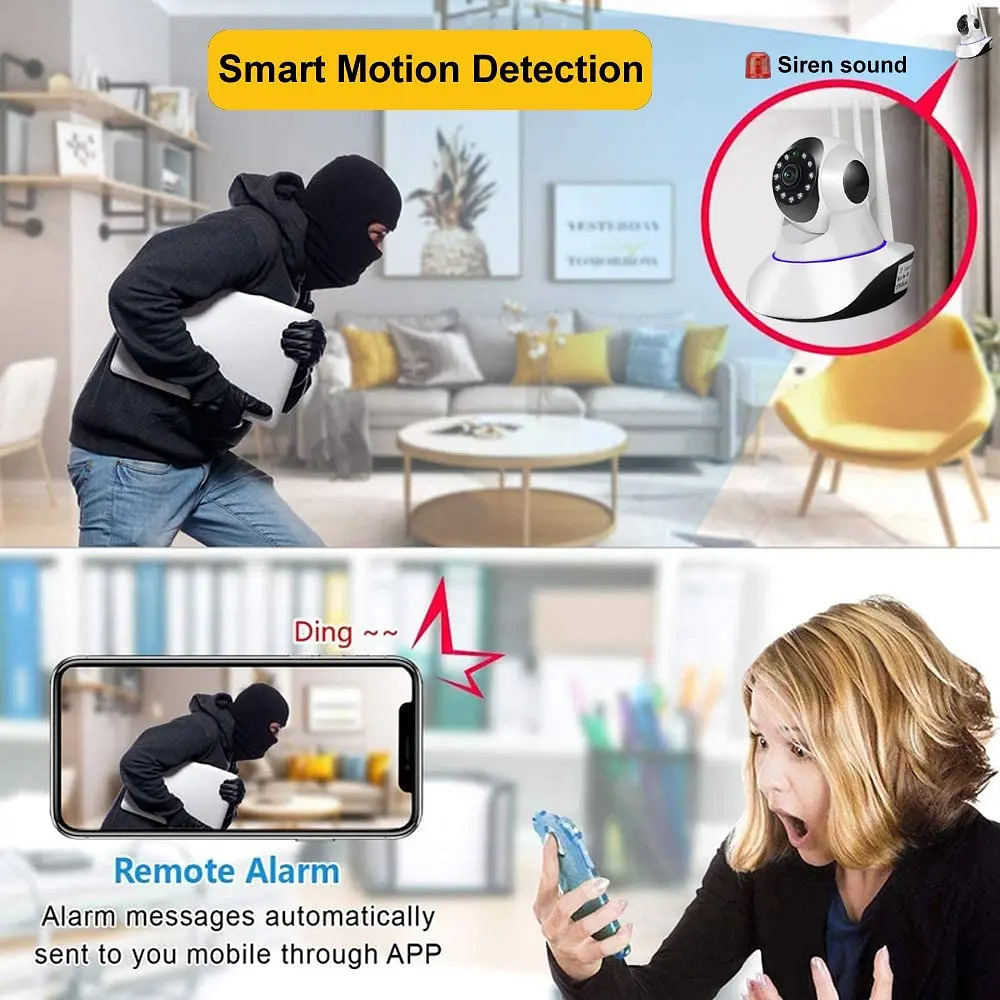 Відеоняня UKC-1354, WiFi Smart Camera 2MP, бездротова IP камера з мікрофоном, підключення до телефону - фото 5