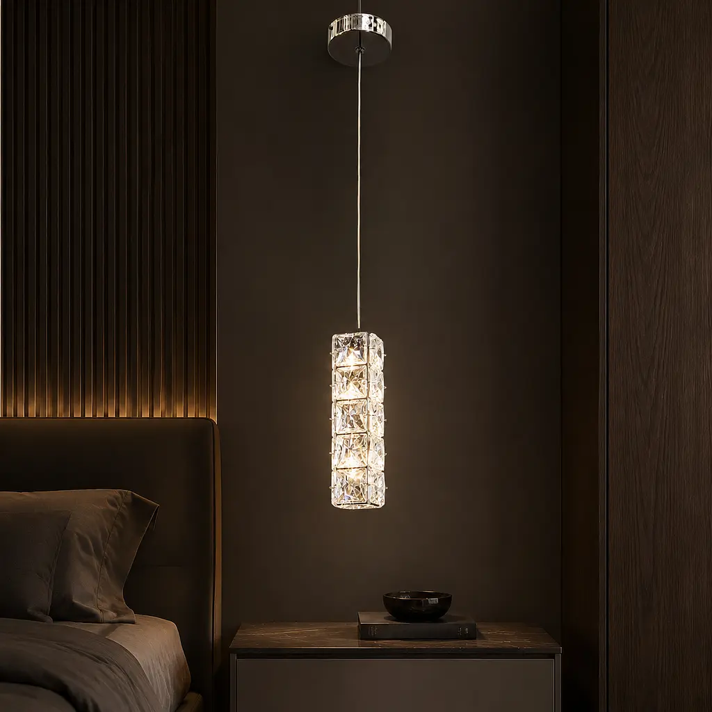 Вузький підвісний LED-світильник Artlight 7906/1A BK 9 Вт, 3 режими, темний хром і прозоре скло - фото 2