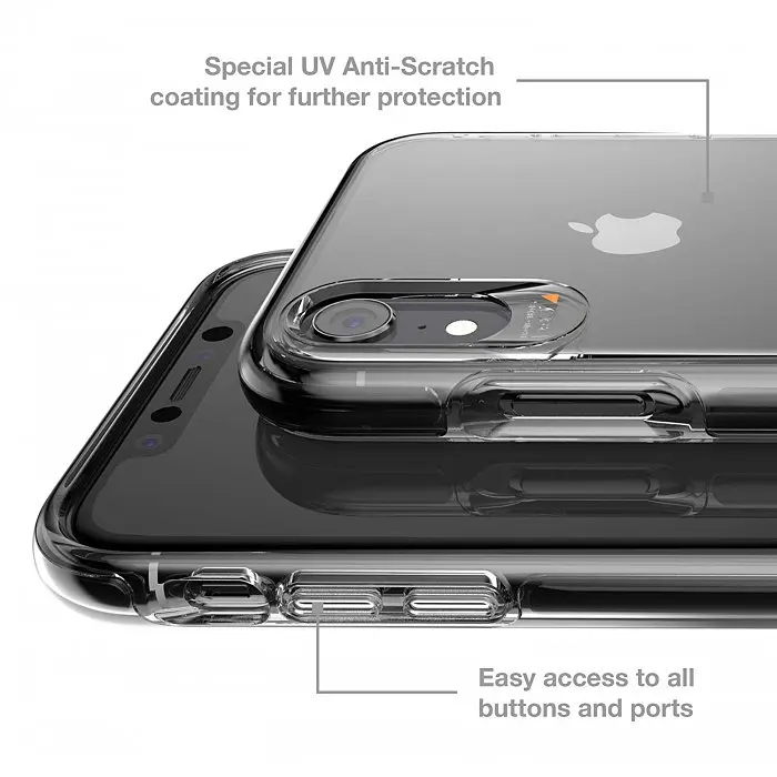 Протиударний чохол Gear4 Piccadilly D3O для iPhone XR Back Прозорий (IC9PICBLK) - фото 6