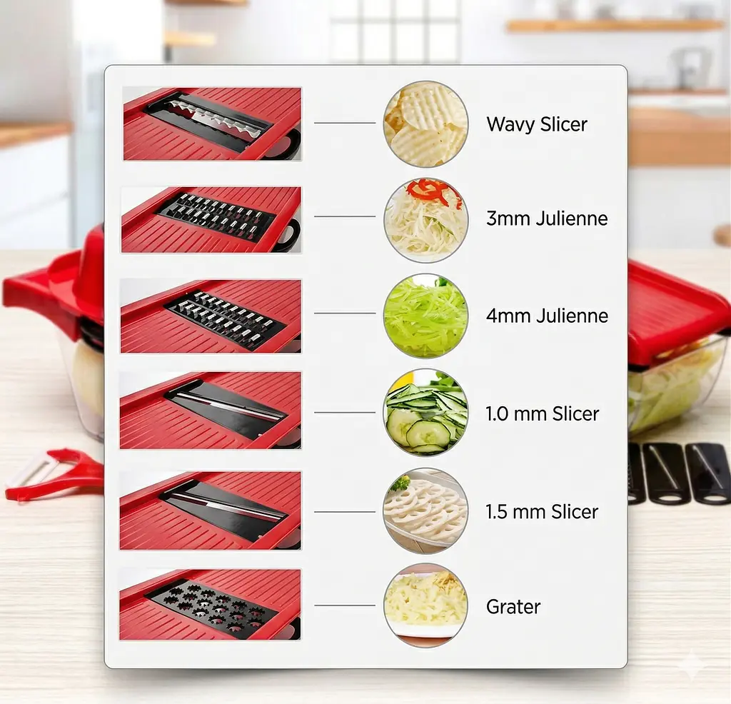 Овощерезка - Mandoline Slicer 6 in 1 - фото 3