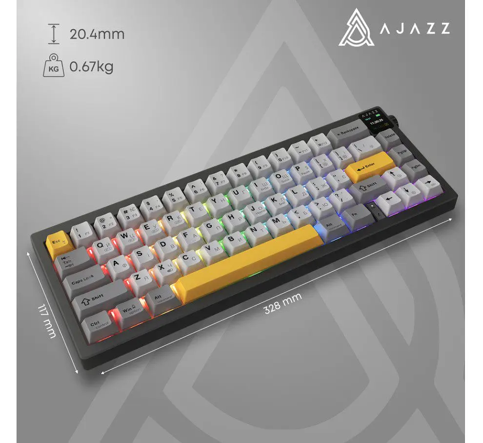 Клавіатура ігрова механічна бездротова Ajazz AK-650B Black RGB Flying Fish Switch Hot-Swap 2.4G/Bluetooth/USB - фото 13