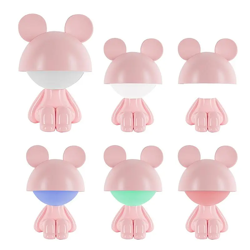Светильник ночник Kite LED с аккумулятором Cute Mouse розовый (K25-316-2-2) - фото 3