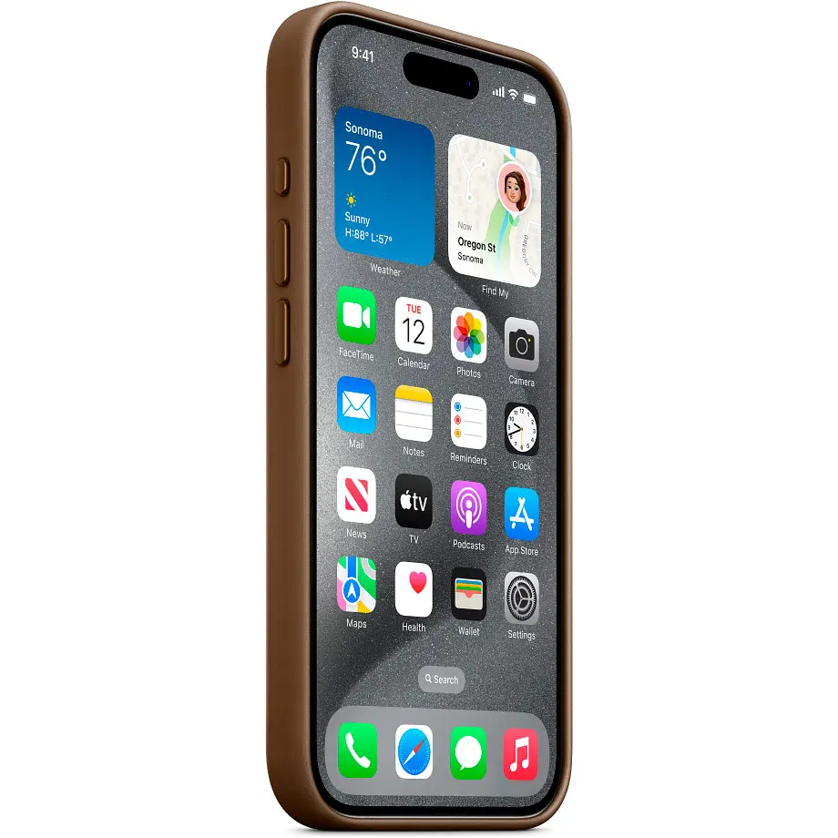 Чохол Apple FineWoven Case with MagSafe для iPhone 15 Pro Taupe (MT4J3ZM/A) [92961] - фото 3