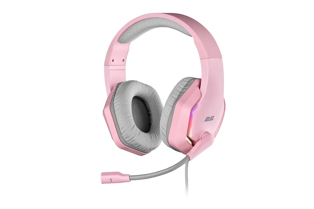 Навушники ігрові з мікрофоном 2E GAMING HG315 Pink, 7.1, USB-A, RGB, 2 м