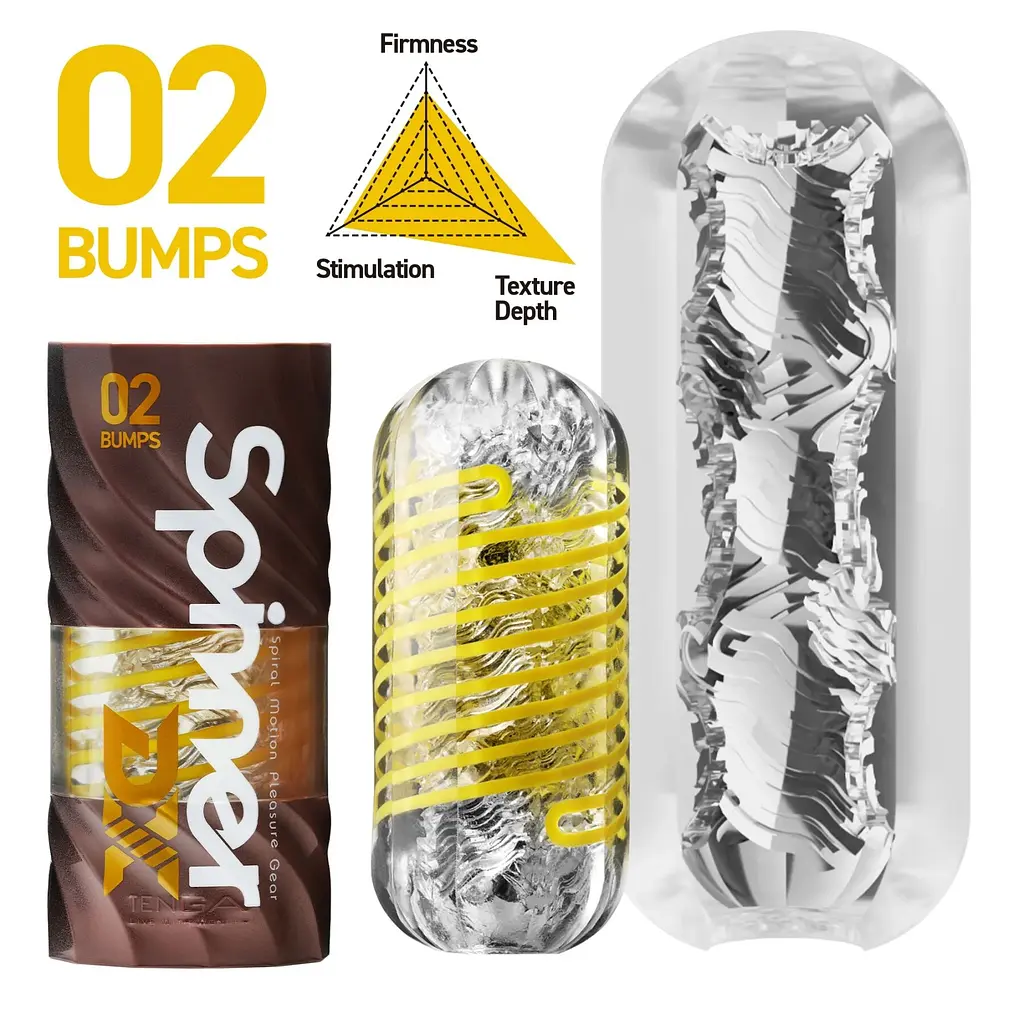 Мастурбатор Tenga Spinner DX 02 Bumps, з пружною стимулювальною спіраллю всередині, середній вплив - фото 2