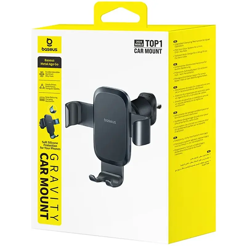 Автотримач Baseus Metal Age Go Gravity Car Mount (C4047870) Cluster Black - фото 3
