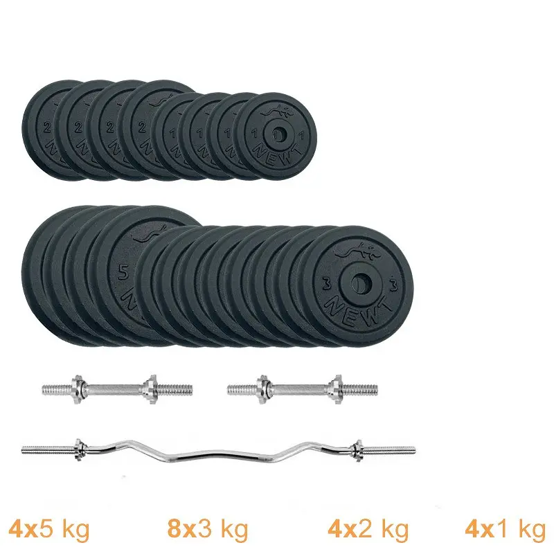 Набор штанга + гантели металлические Newt Home Gym NE-M-W-SET-65 65 кг - фото 2