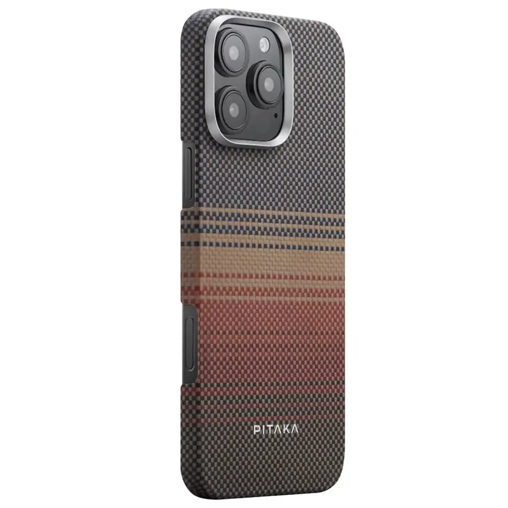 Оригінальний протиударний чохол для iPhone 16 Pro Pitaka Tactile Woven Case Sunset (KI1601SU) - фото 2