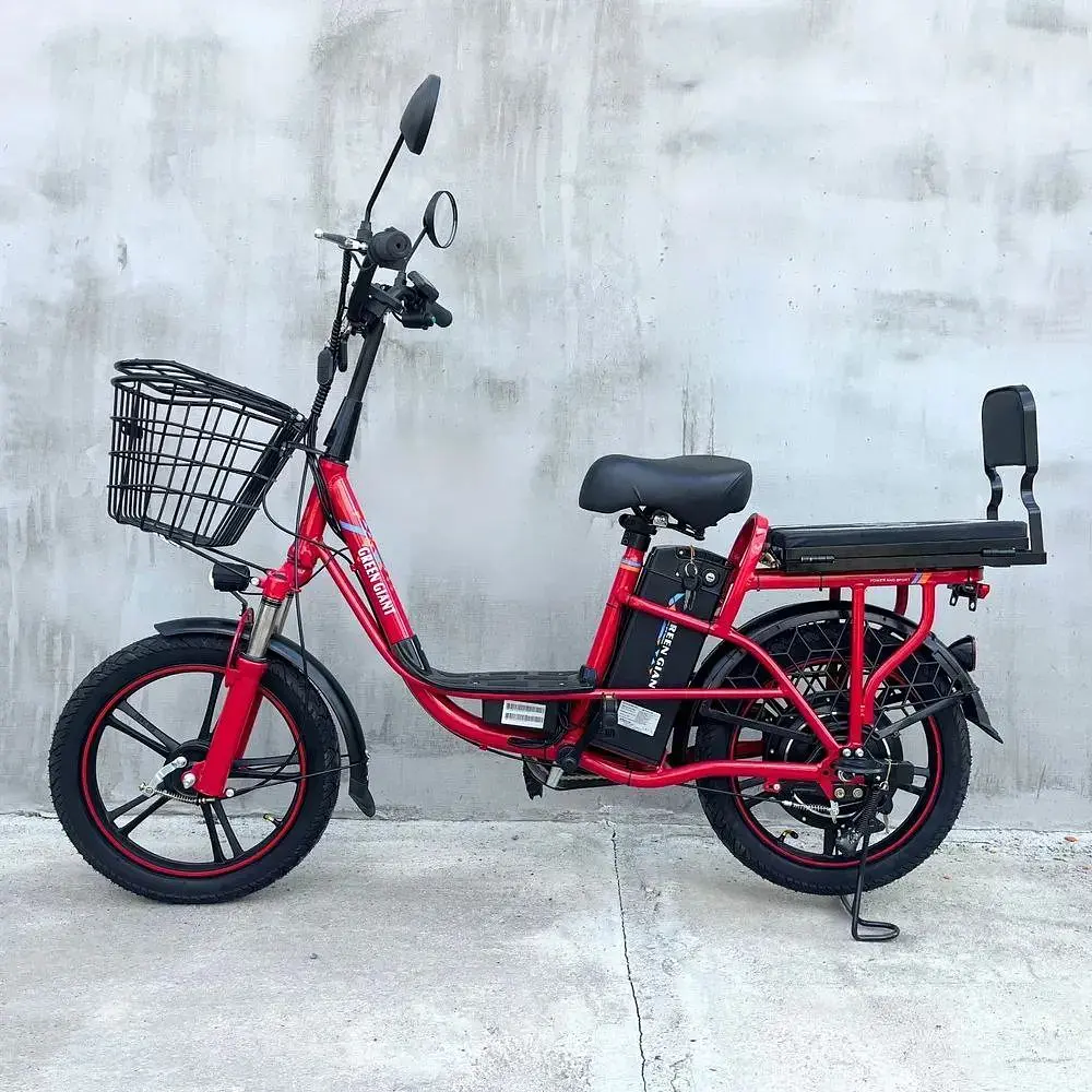 Электровелосипед Green Giant U18" 600W 48V 18Ah + сиденье/багажник красный - фото 3